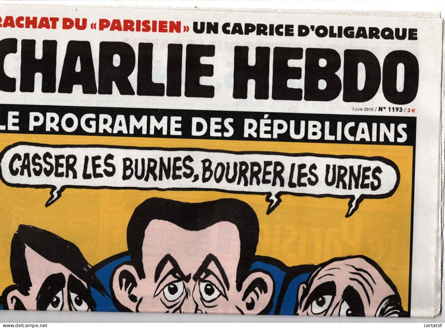 CHARLIE HEBDO N° 1193 Juin 2015 - Humor