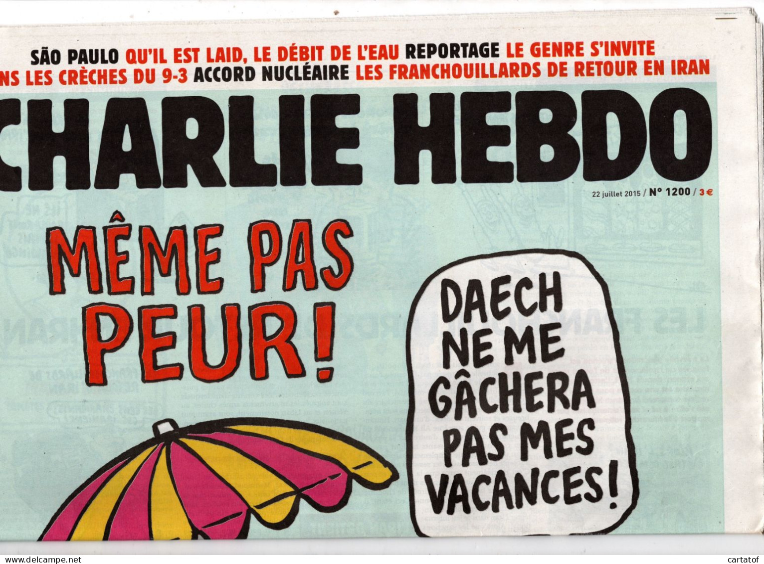 CHARLIE HEBDO N° 1200 Juillet 2015 - Humor
