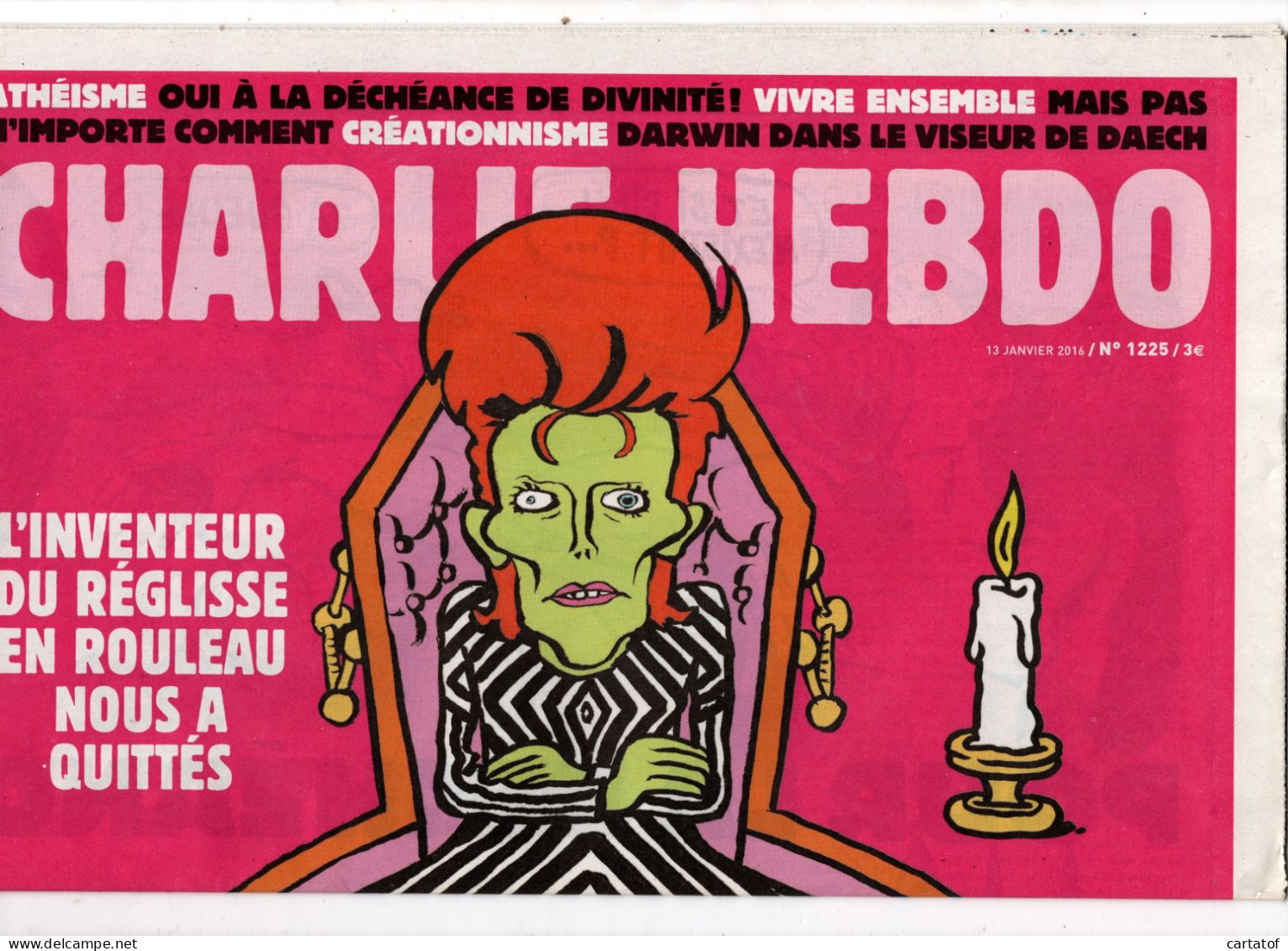 CHARLIE HEBDO N° 1225 .  Janvier 2016 - Humor