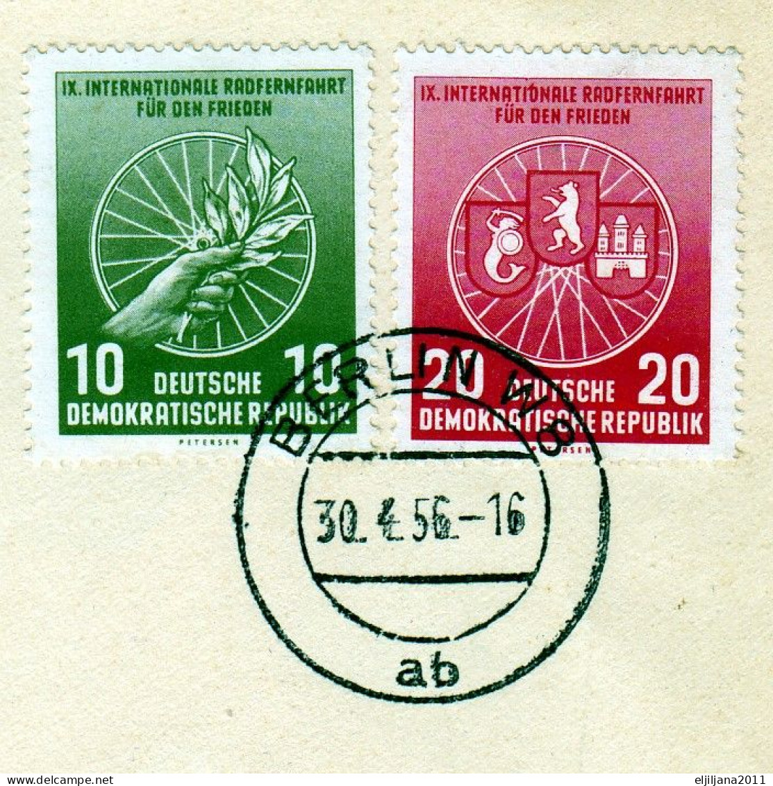 DDR Germany 1956 ⁕ Peace Event Warsaw-Berlin-Prague Mi.521-522 Ersttagsbrief ⁕ FDC Cover - 1950-1970