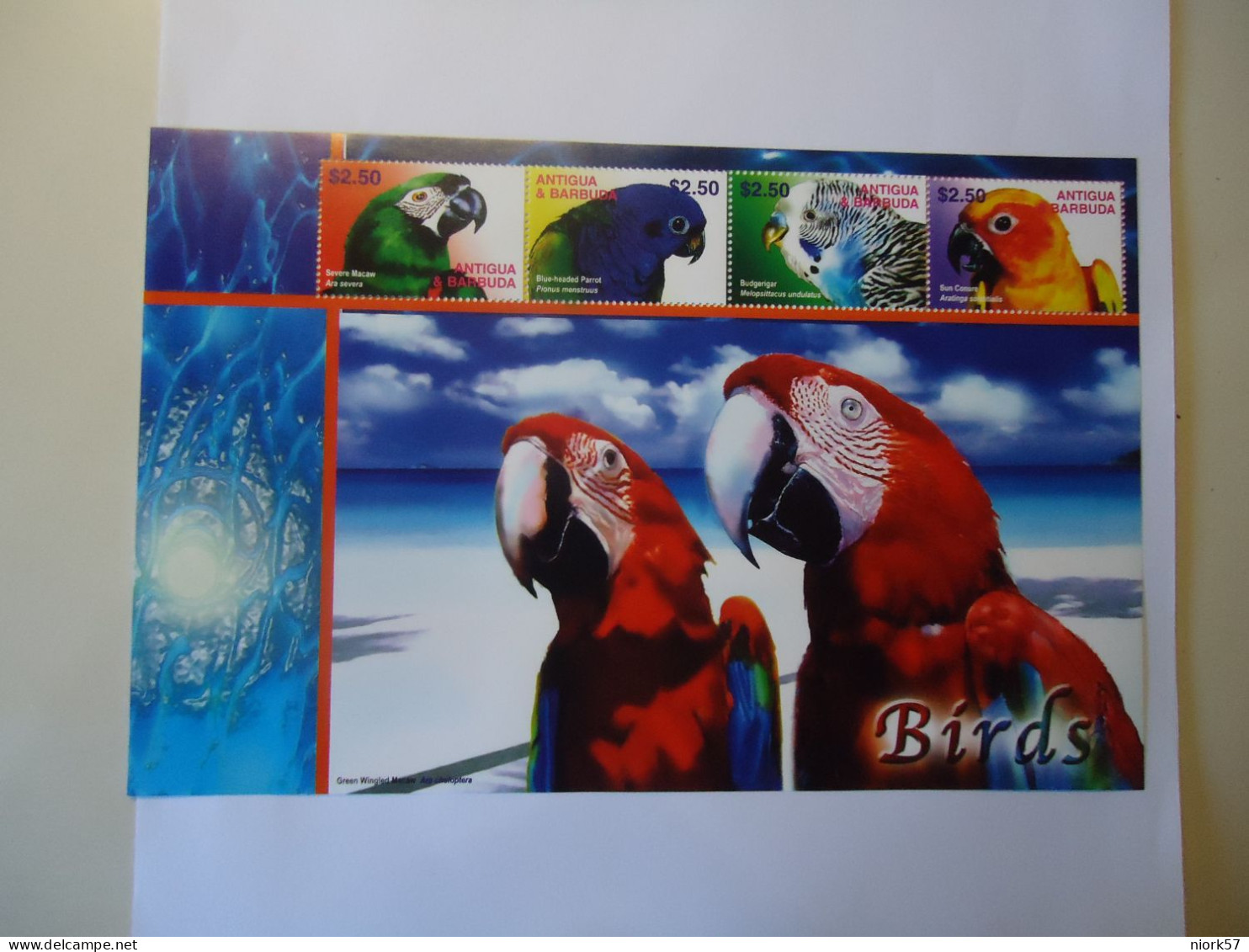 ANTIGUA  & BARBUDA  MNH  STAMPS SHEET BIRD BIRDS PARROTS - Parrots
