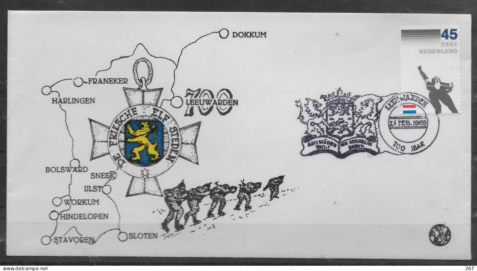 PAYS BAS FDC 1985 Patinage - Pattinaggio Artistico