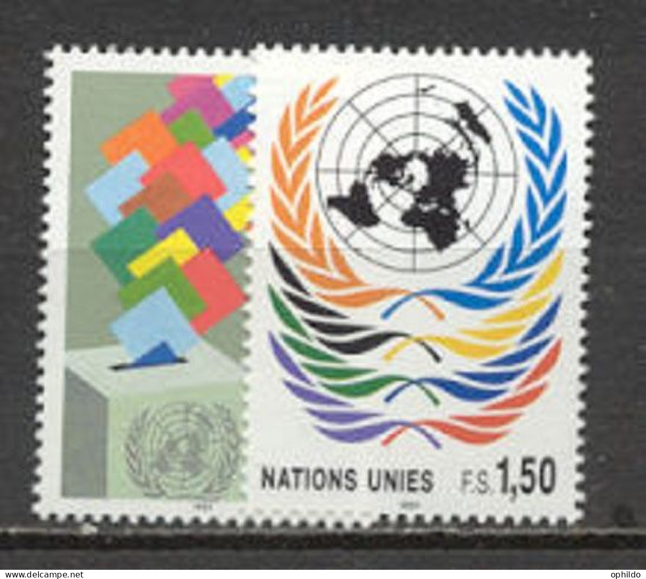 Nations Unies  Genève   208/209  * *  TB    - Ongebruikt