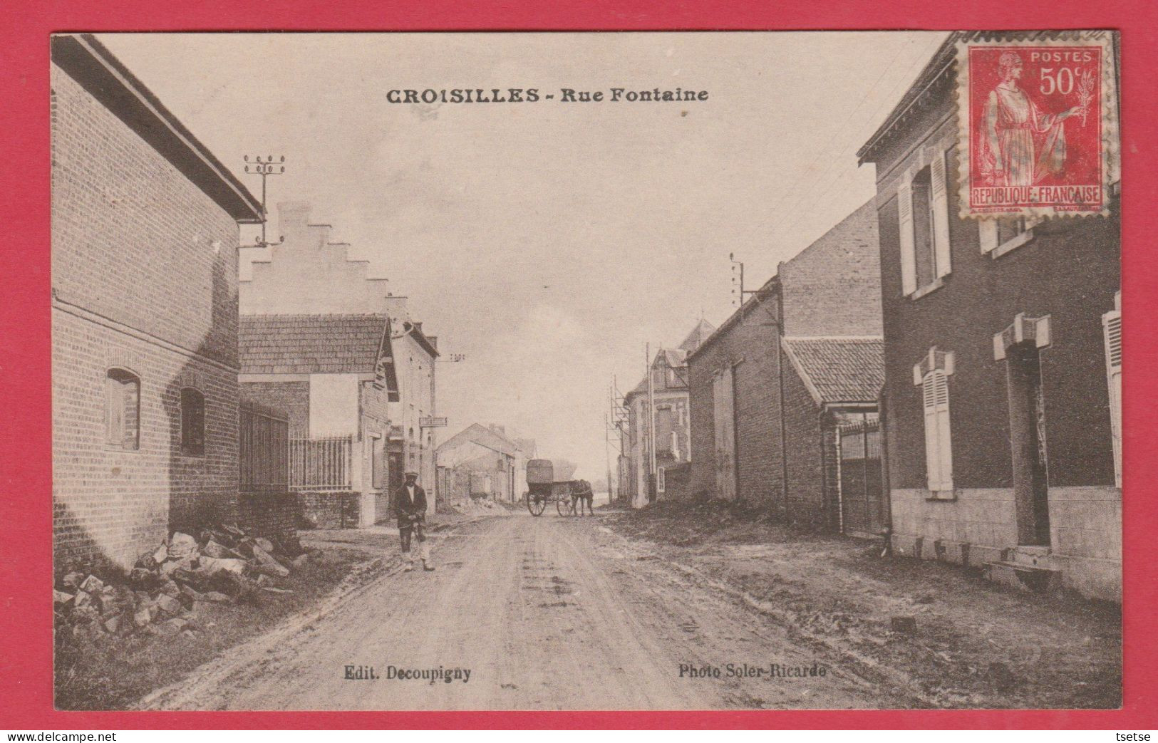 Croisilles - Rue Fontaine - 1939 ( Voir Verso ) - Croisilles