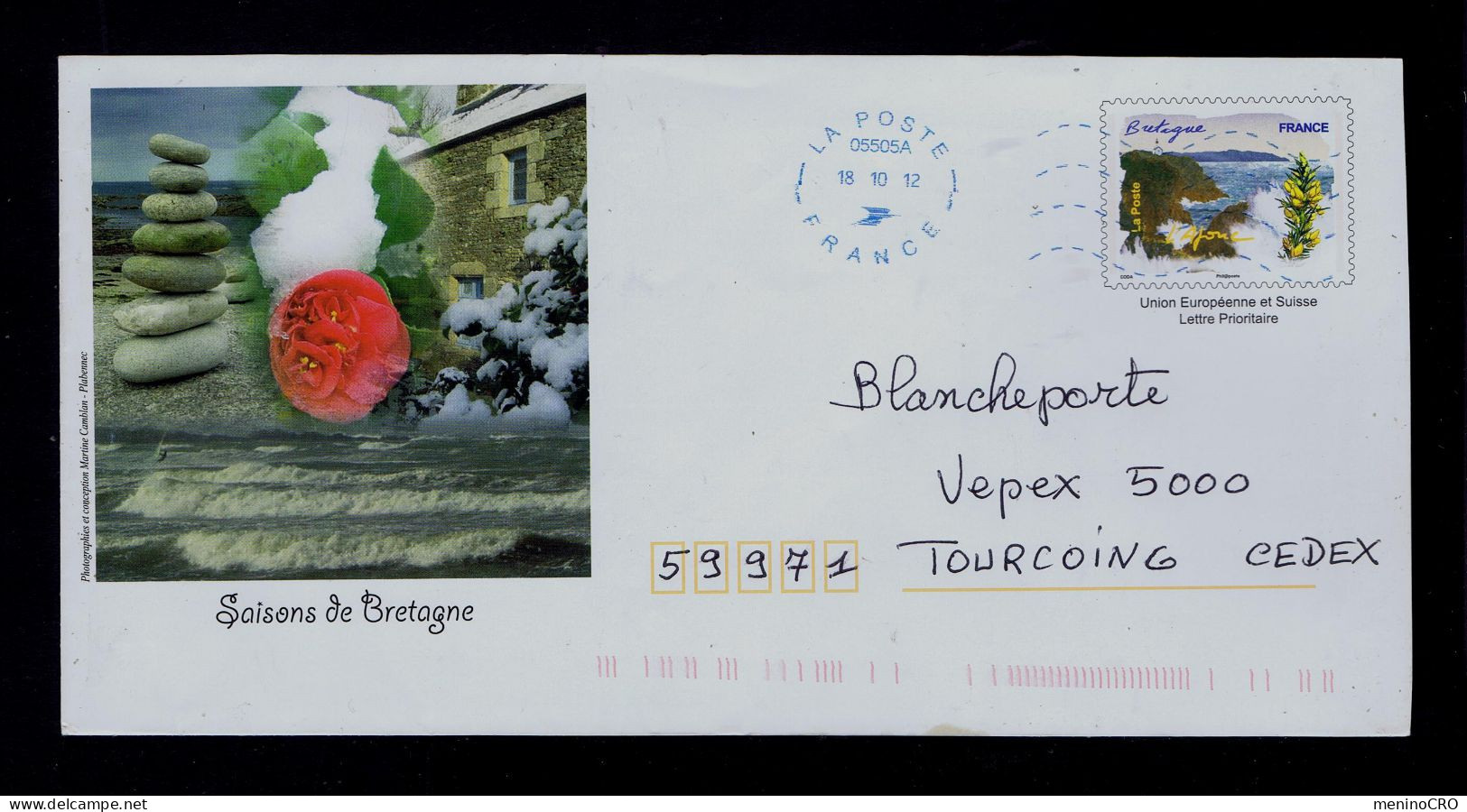 Gc8384 FRANCE PAP (UE+Suisse) Saisons De Bretagne "L'Ajonc" Flowers Flora Fleurs Bateaux Tourisme Mailed Tourcoing - Sonstige & Ohne Zuordnung