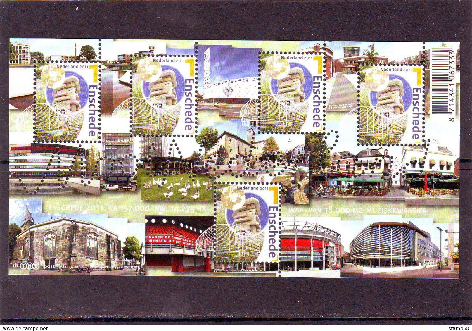 Nederland NVPH 2821 Vel Mooi Nederland Enschede 2011 Postfris MNH Netherlands - Neufs