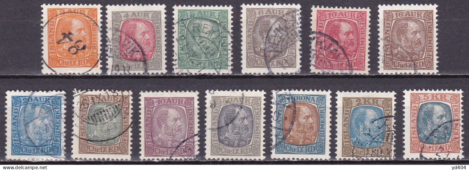 IS007 – ISLANDE – ICELAND – 1902/04 – KING CHRISTIAN IX - SG # 43/55 USED 440 € - Used Stamps