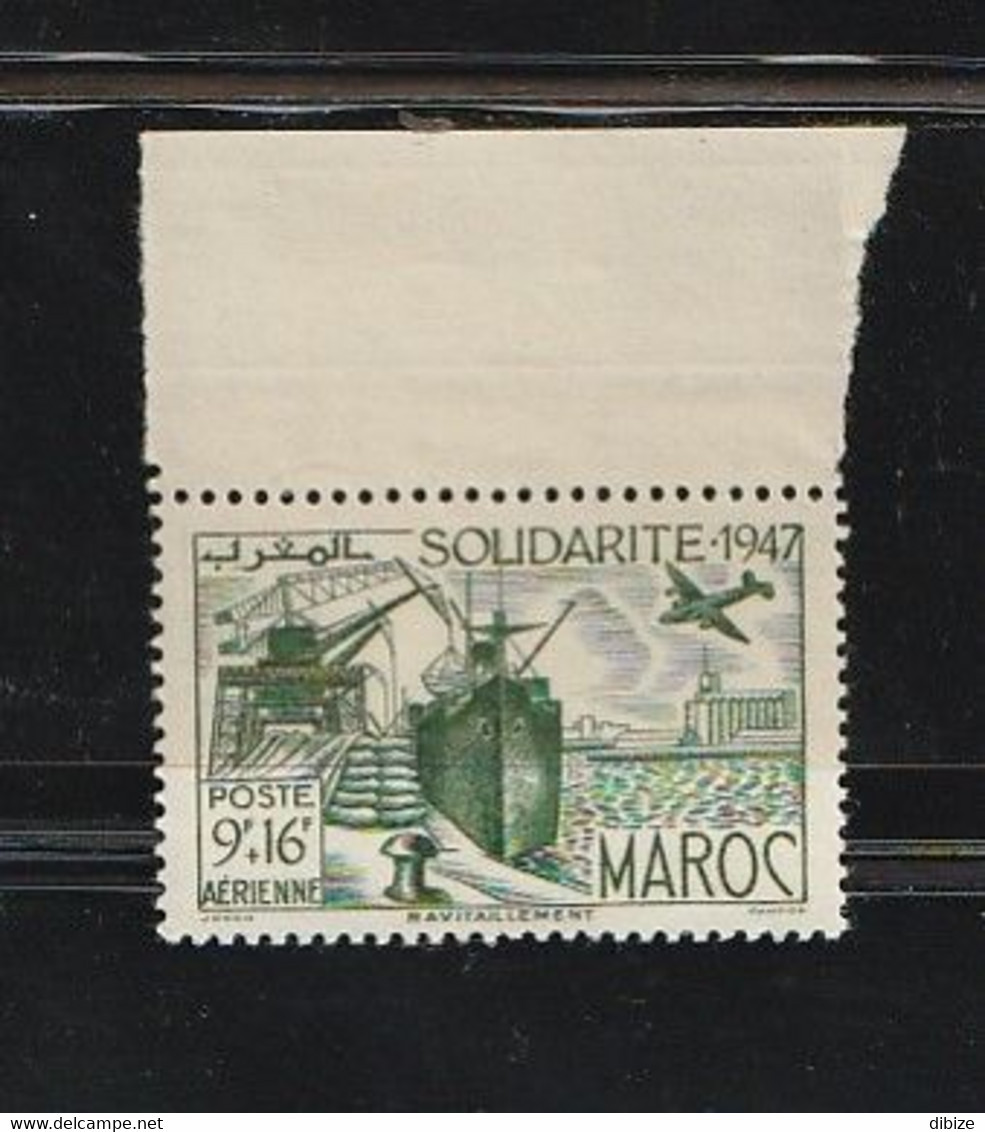 Maroc. Protectorat. Timbre. Poste Aérienne. Yvert & Tellier N° 65. 1948. Solidarité 1947. Ravitaillement. - Airmail