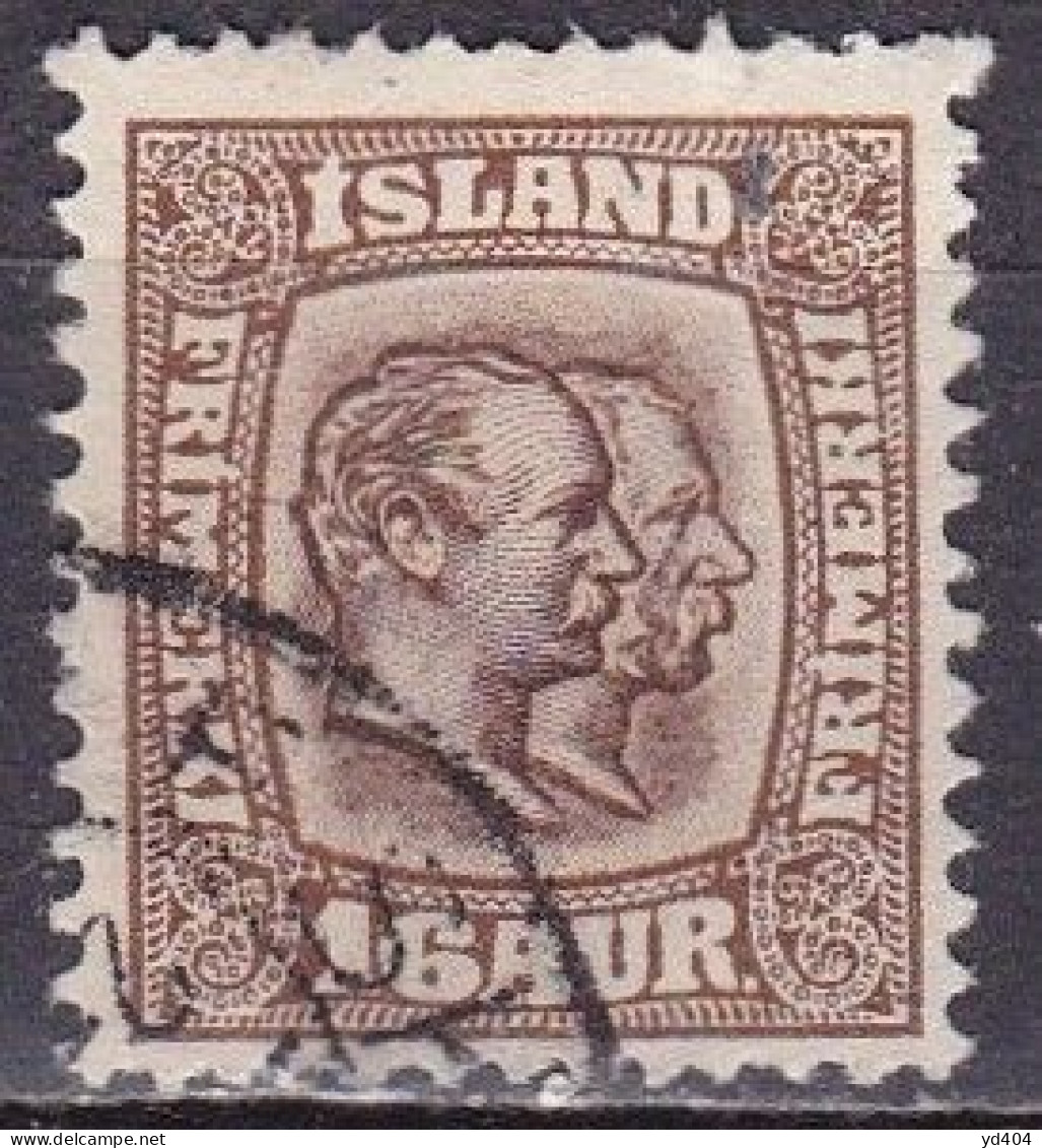 IS008B – ISLANDE – ICELAND – 1907/08 – KINGS CHRISTIAN IX & FREDERIK VII - SG # 88 USED 42 € - Gebraucht