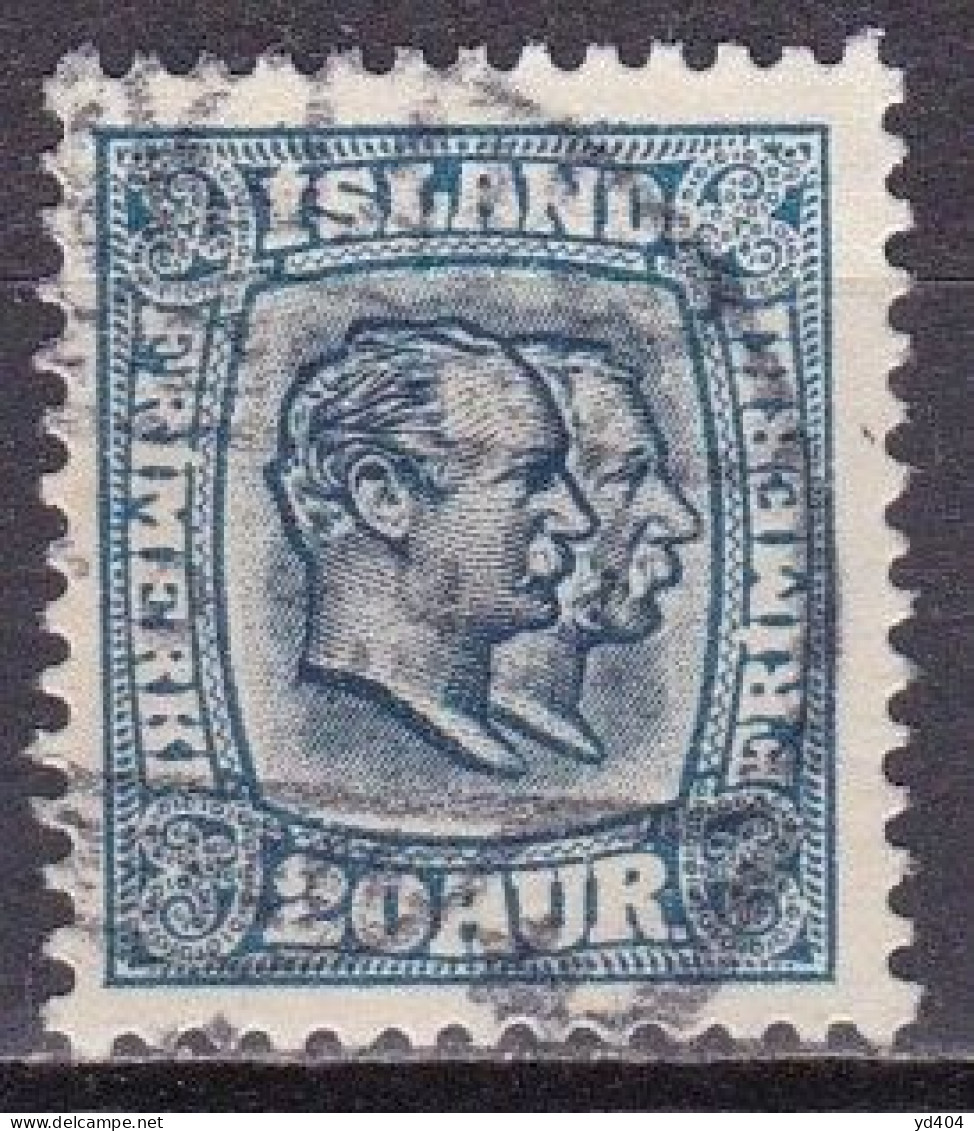 IS008C – ISLANDE – ICELAND – 1907/08 – KINGS CHRISTIAN IX & FREDERIK VII - SG # 89 USED 7 € - Oblitérés