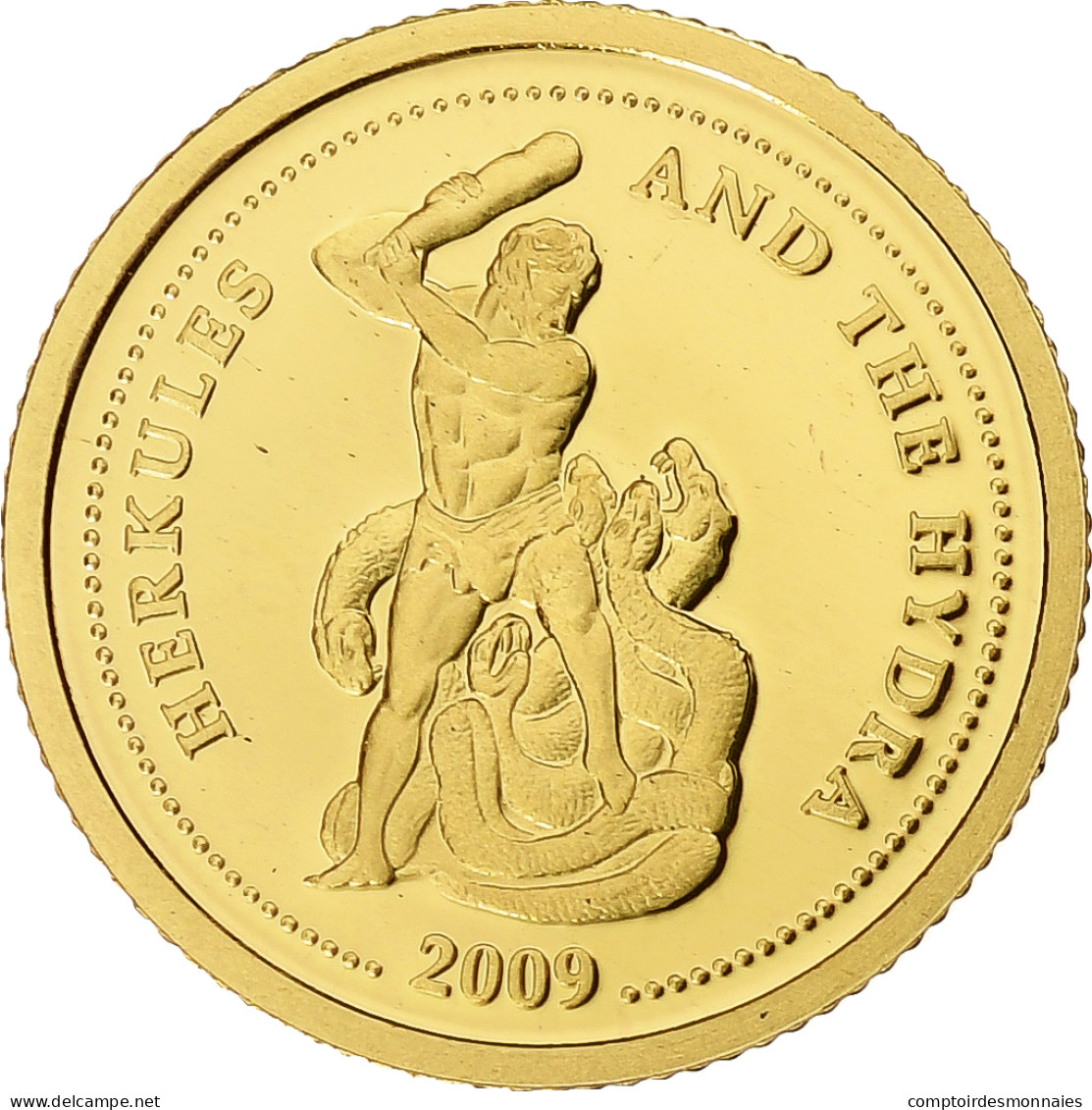 Palau, Dollar, Hercule Et L'Hydre, 2009, BE, Or, FDC - Palau