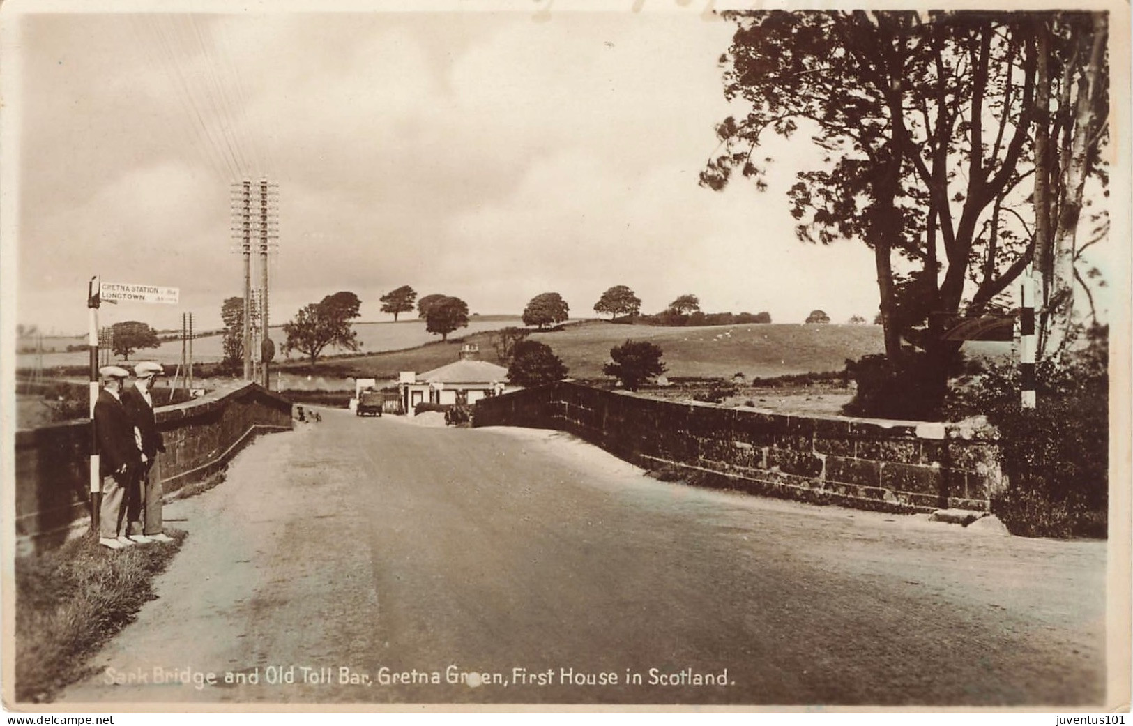 CPSM Sark Bridge And Old Tall Bar,Gretna Green,First House In Scotland-RARE     L2658 - Dumfriesshire