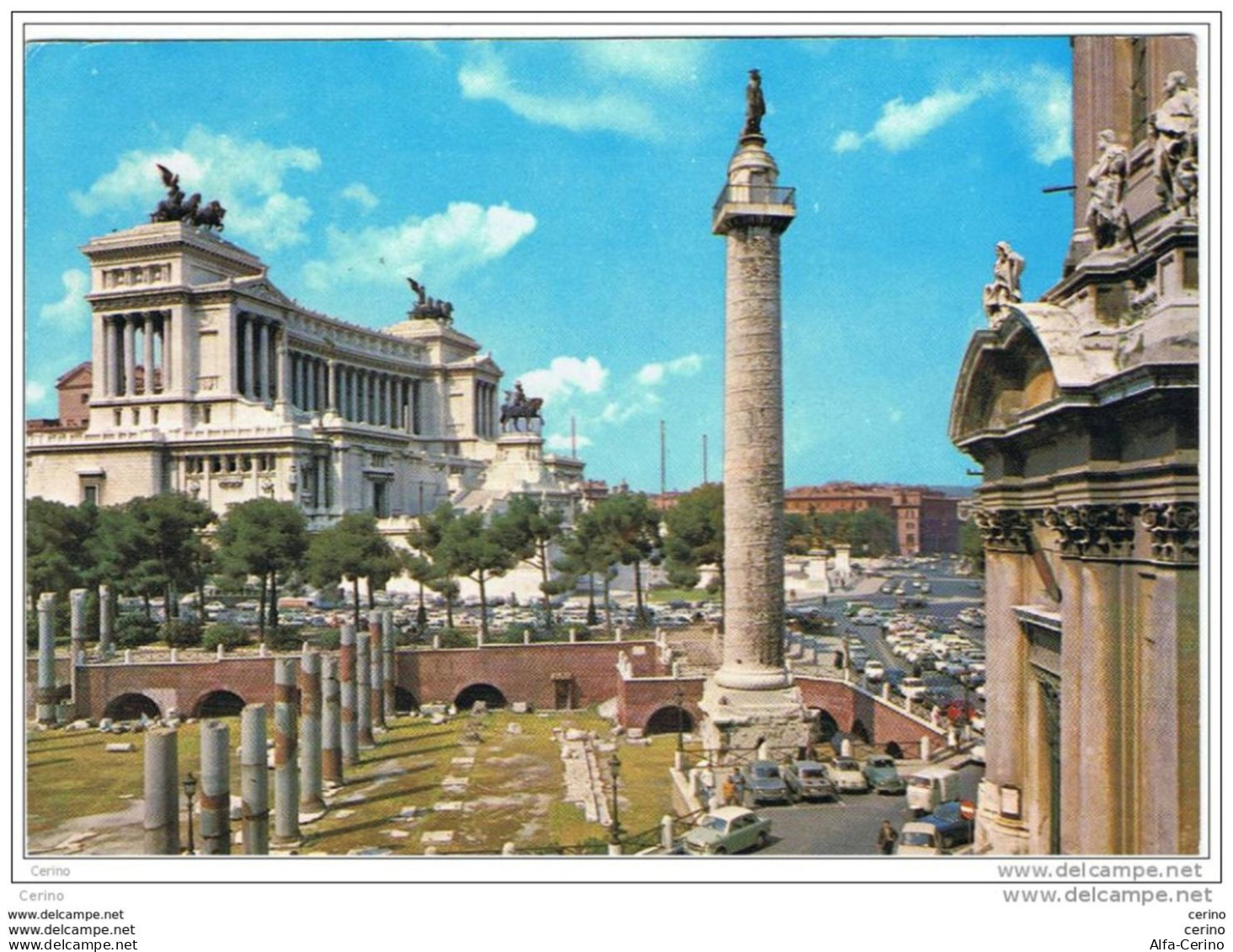 ROMA:   MONUMENTO  A  VITTORIO  EMAN. II°  E  COLONNA  TRAIANA  -  PER  LA  SVIZZERA  -  FG - Altare Della Patria