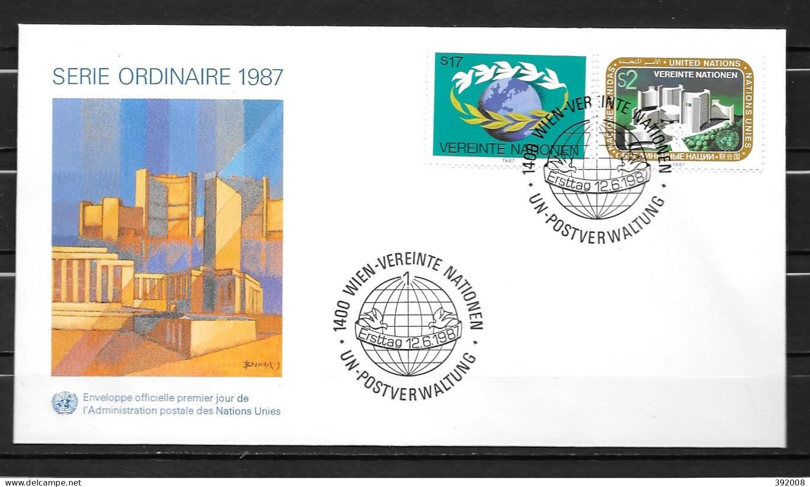 1987 - 73 / 74 - Série Courante - 28 - FDC