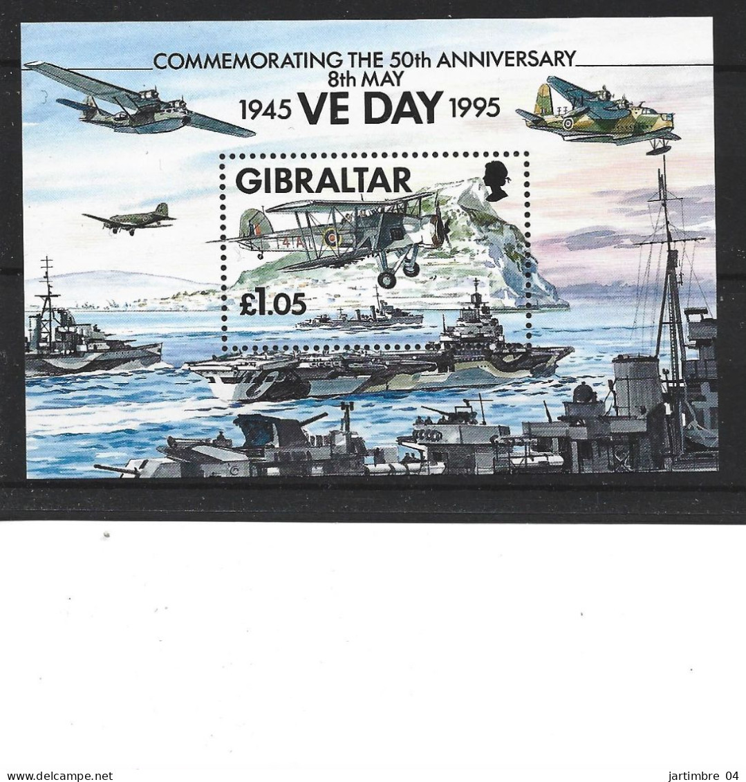 1995 GIBRALTAR BF 20** Ou 726** Cinquantenaire Fin Seconde Guerre Mondiale, Avions, Porte-avions - Gibraltar