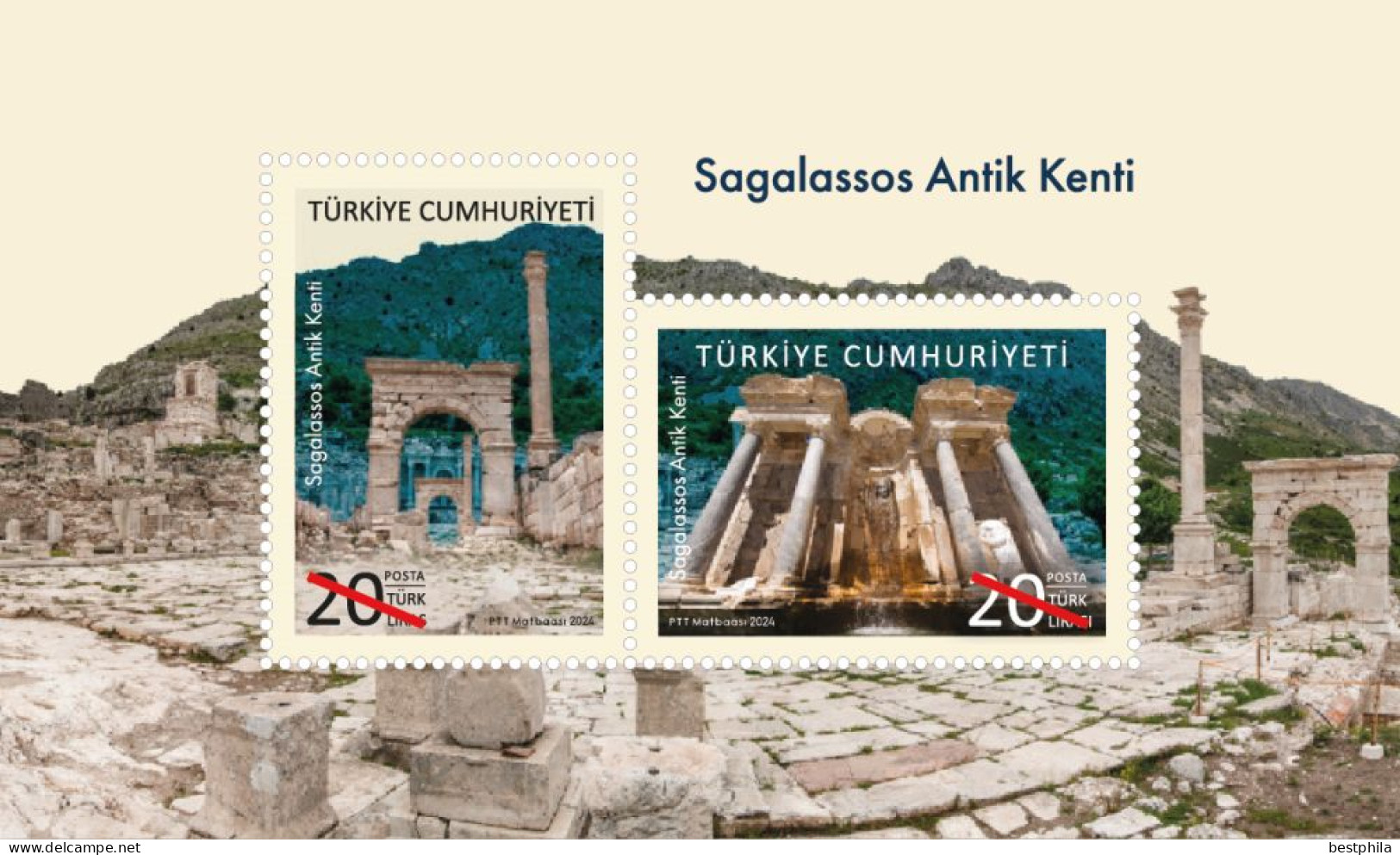 Turkey, Türkei - 2024 - Sagalassos Ancient City - 1.Mini S/Sheet ** MNH - Unused Stamps