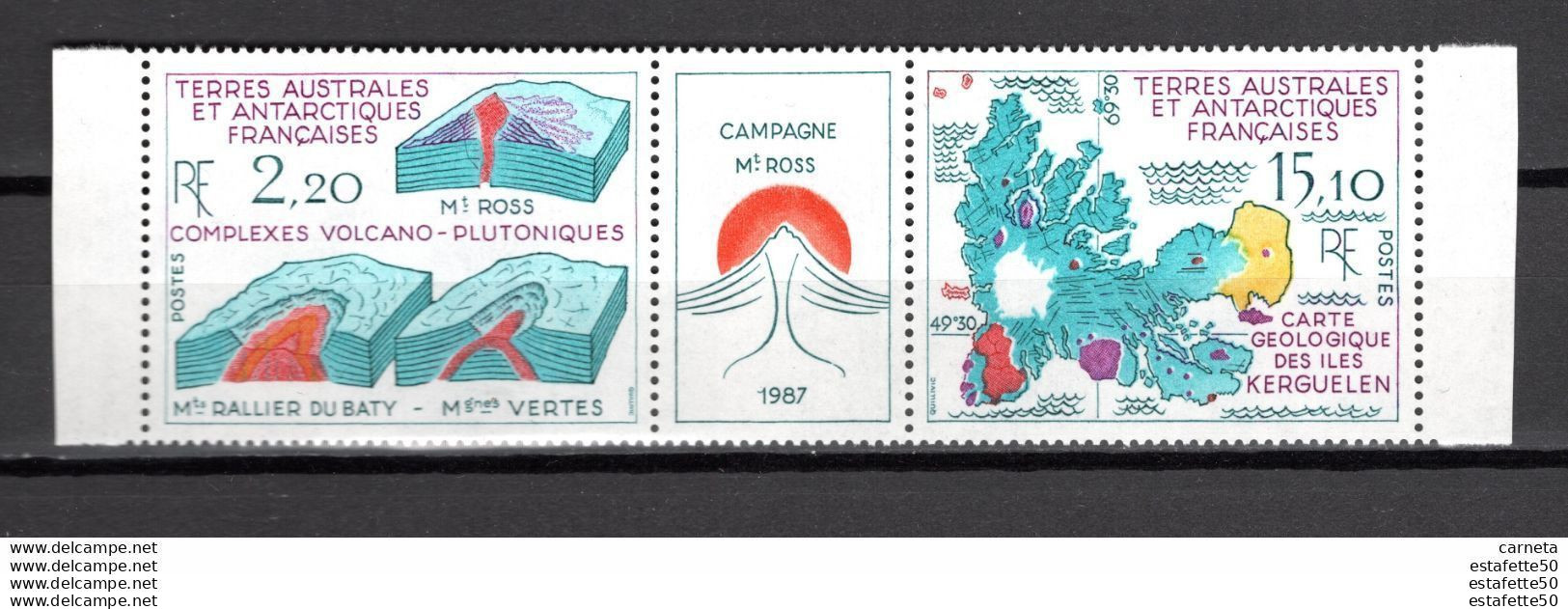 TAAF;1988 ;1 Triptyque  TP  N° 139 A "géologie En Antartique "  ;NEUFS**;MNH - Années Complètes