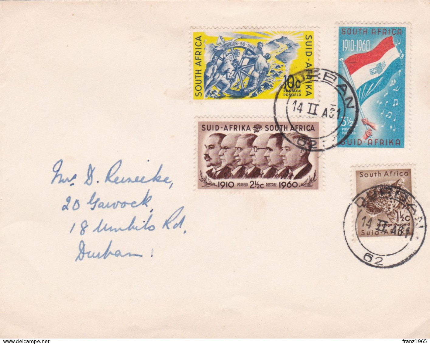 Durban - 1961 - Covers & Documents