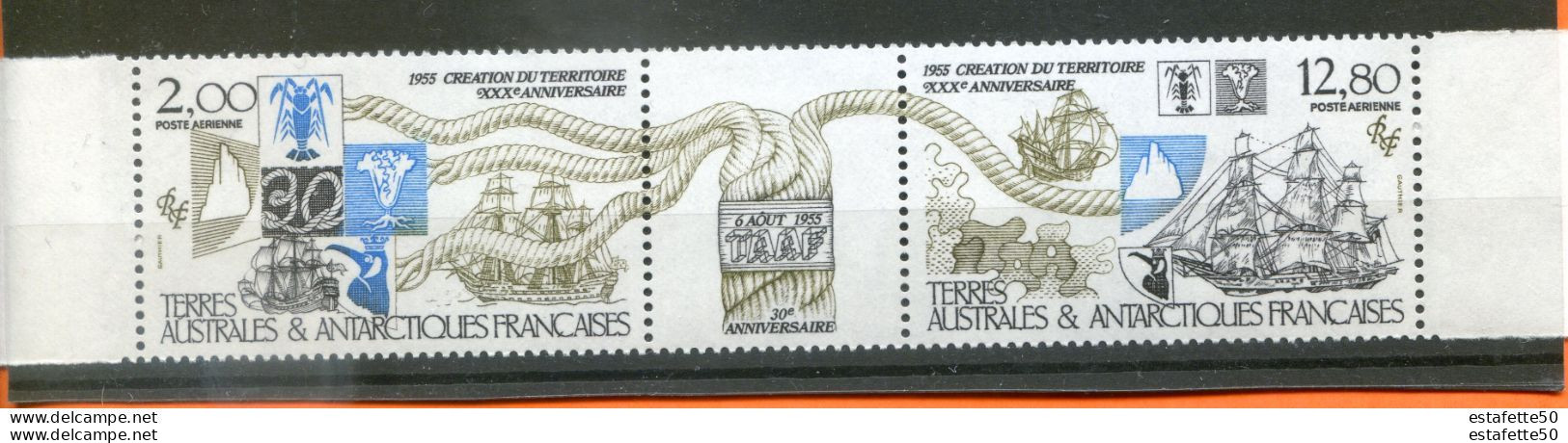 TAAF;1985 ;1 Triptyque  TP PA N° 91 A  ;NEUFS**;MNH - Années Complètes