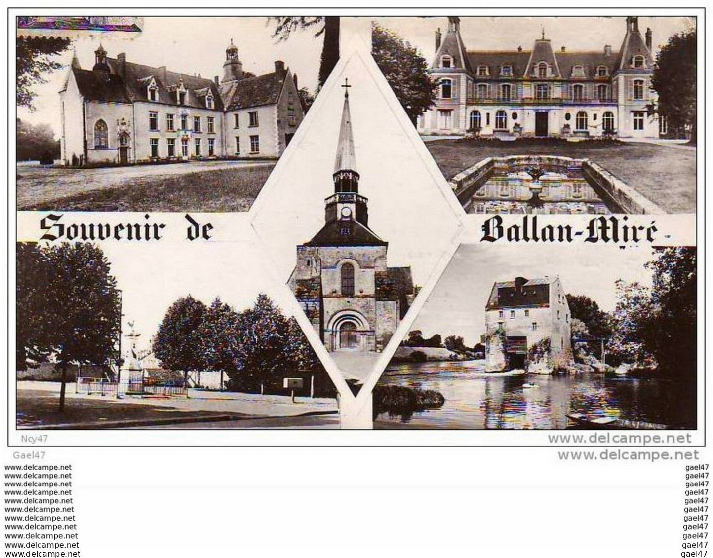 Cpa (   Dep 37  )    Souvenir De  BALLAN-MIRE   En 1955 - Ballan-Miré