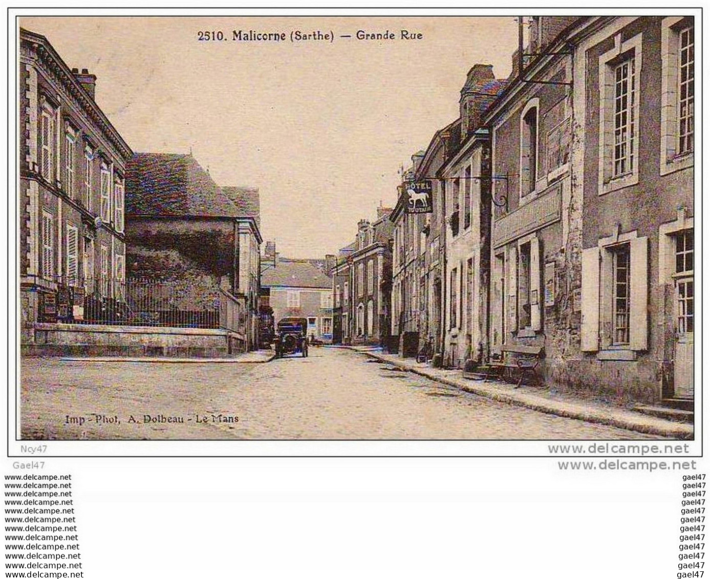 Cpa   (   Dep  72  )   MALICORNE  Grande Rue 1931 - Malicorne Sur Sarthe