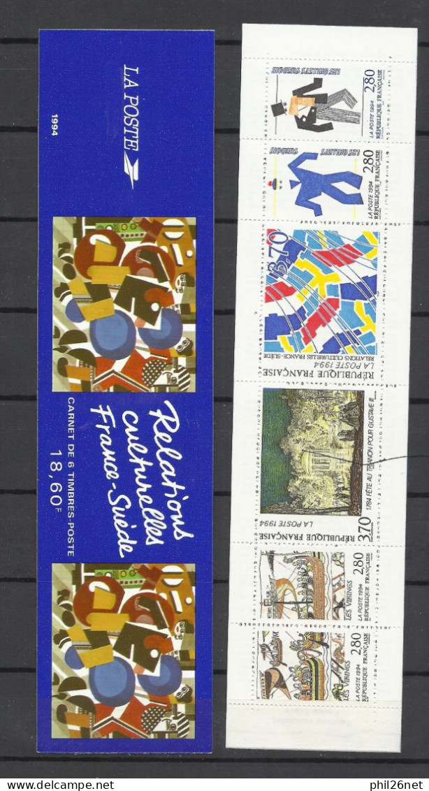 Carnet N°BC 2872 Relations Culturelles France Suède  Neufs * * TB Jamais Plié Soldé  ! ! ! - Commemoratives