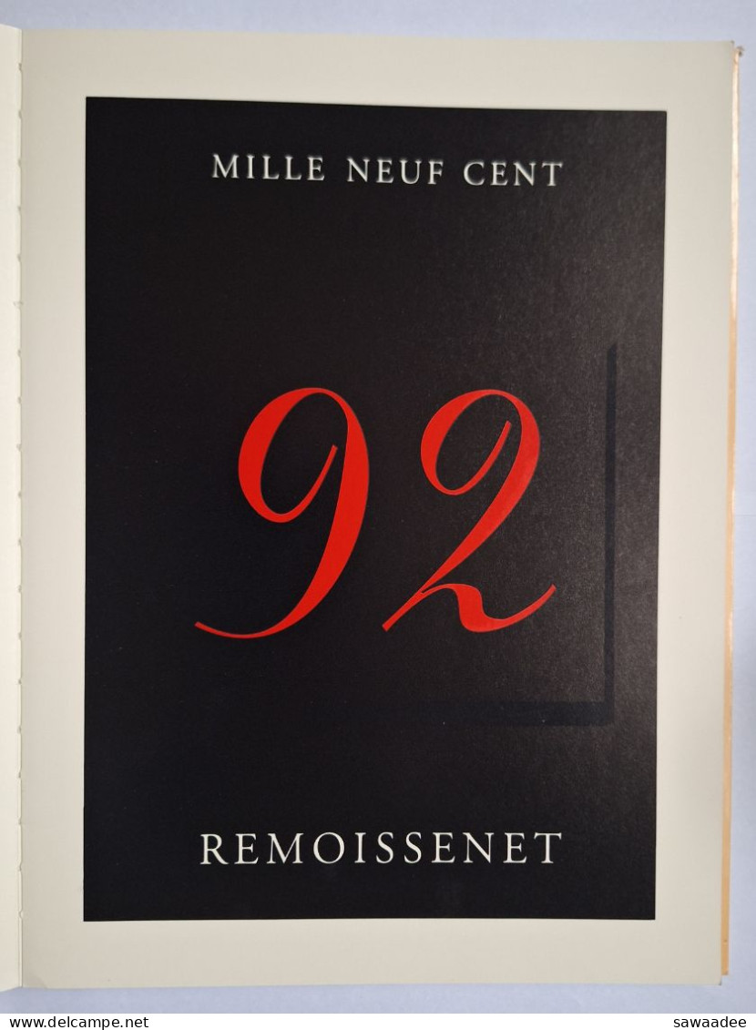 OENOLOGIE - CATALOGUE - MAISON REMOISSENET - NEGOCIANT EN VINS - 1992 - GRANDS BOURGOGNES DE PRESTIGE - Wine