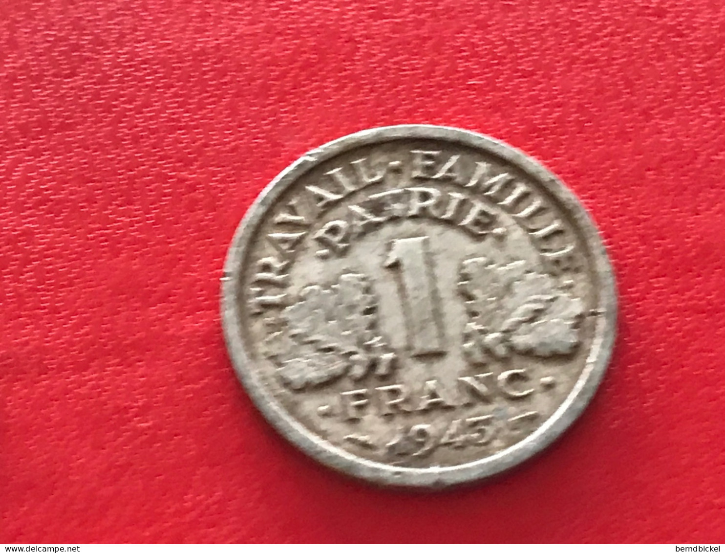 Münze Münzen Umlaufmünze Frankreich 1 Franc 1943 Ohne Münzzeichen - 1 Franc