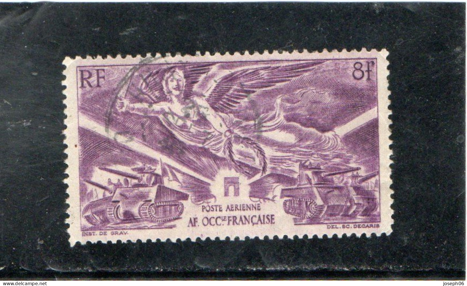 AFRIQUE  OCCIDENTALE  1946   Poste  Aérienne  Y.T. N° 4   Oblitéré    Frais De Gestion Compris - Autres - Afrique