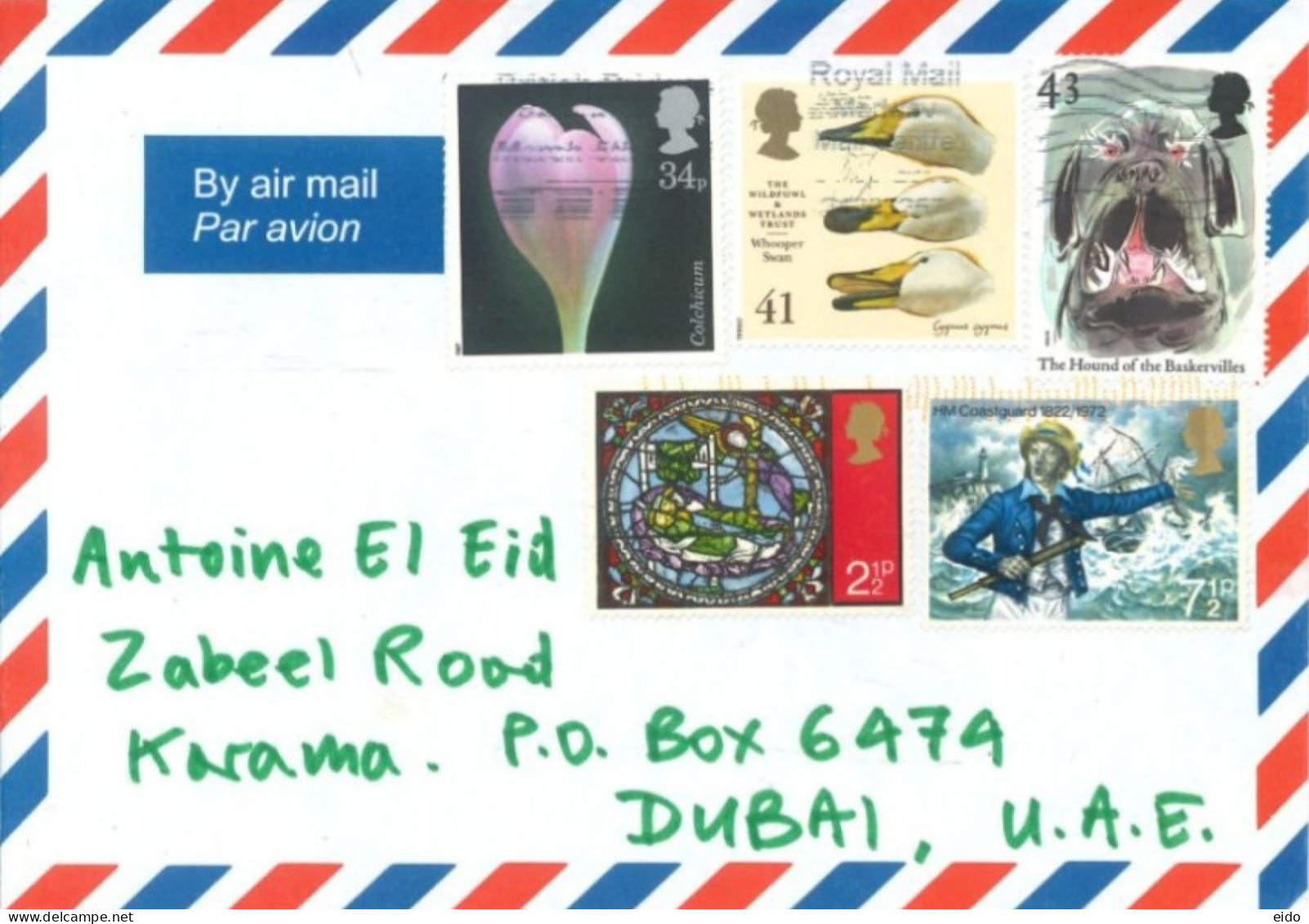 GREAT BRITAIN. - 2016, STAMPS COVER TO DUBAI. - Covers & Documents