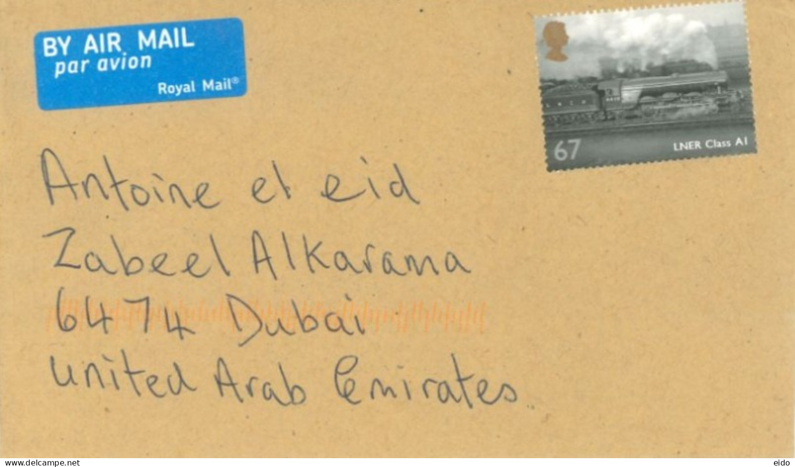 GREAT BRITAIN. - 2014, STAMP COVER TO DUBAI. - Lettres & Documents