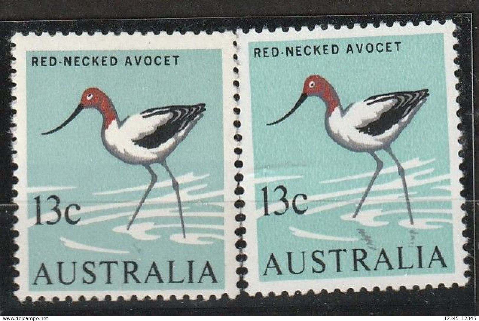 Australië 1966, Postfris MNH, Birds (first Stamp, No Shadow At The Legs) - Variétés Et Curiosités