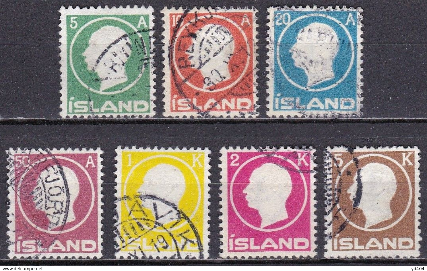 IS012 – ISLANDE – ICELAND – 1912 – KING FREDERIK VIII – SG # 102/8 USED 475 € - Usados