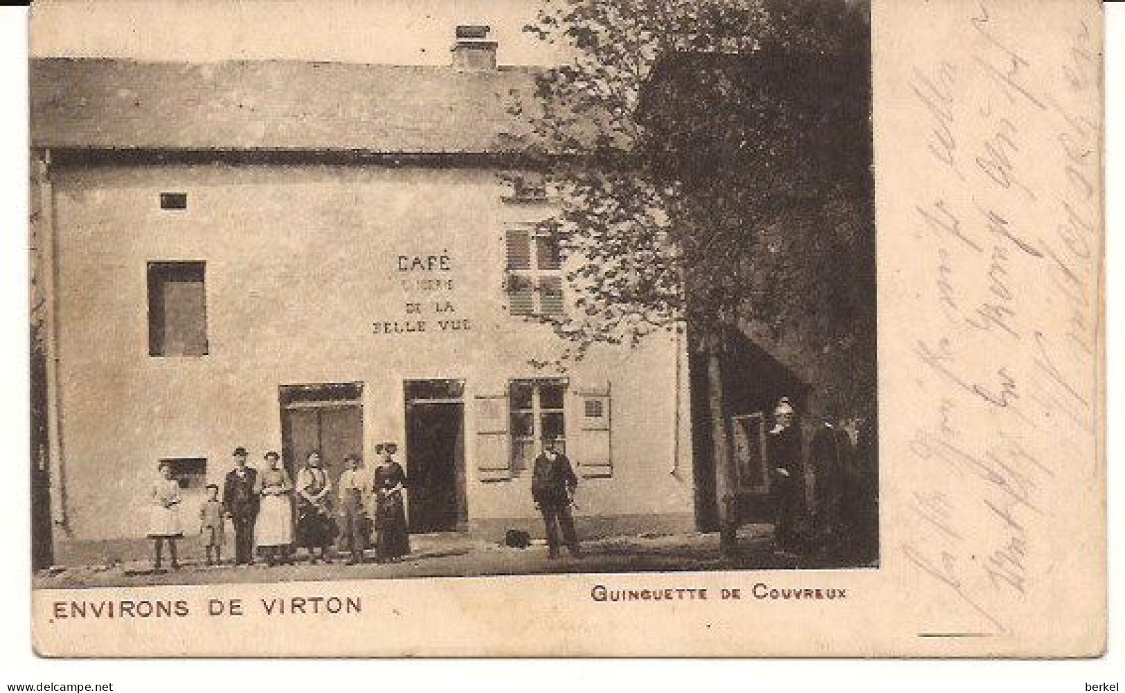 ENVIRONS DE VIRTON CAFÉ DE LA BELLEVUE Guinguette De Couvreux Feldpost 1916 Allemande 1168/d1 - Virton