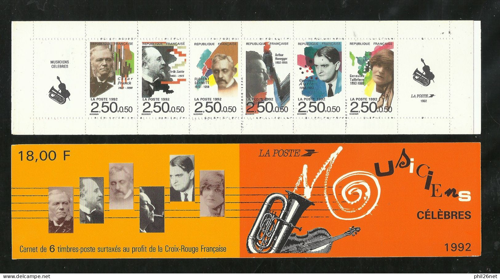 France Carnet BC 2753 Musiciens  Neufs * *   TB Jamais Plié Voir Scans   Sol;dé Au  Prix De La Poste En 1992 ! ! ! - Personaggi