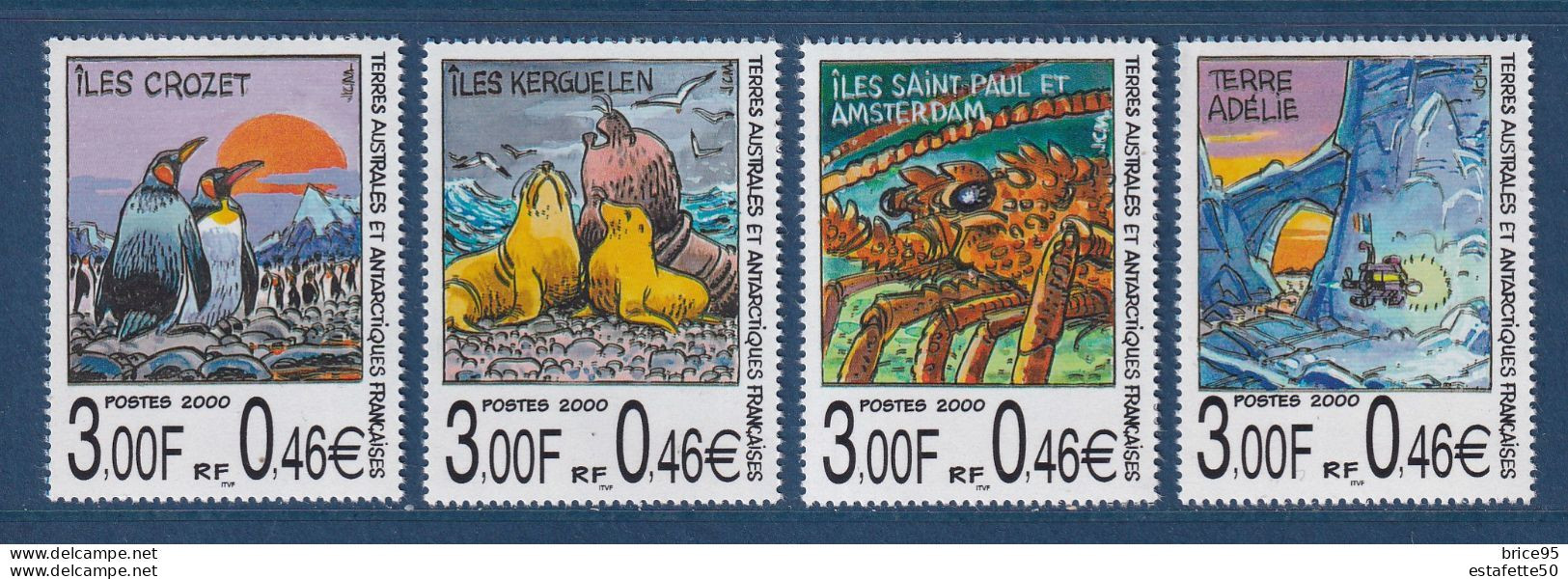 TAAF;2000;4TP 281 à 284;BF4Neufs**,MNH ; "le 3ème Millénaire ;TBE - Volledig Jaar