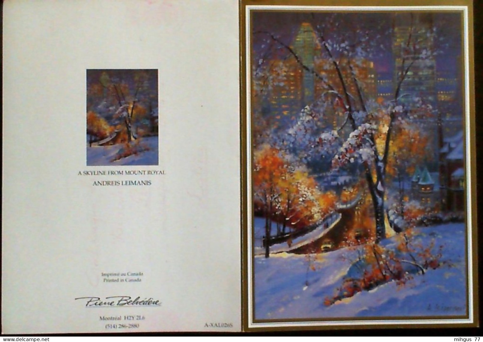 Canada 2005 ANDREIS LEIMANIS Postcard - Cartes Modernes