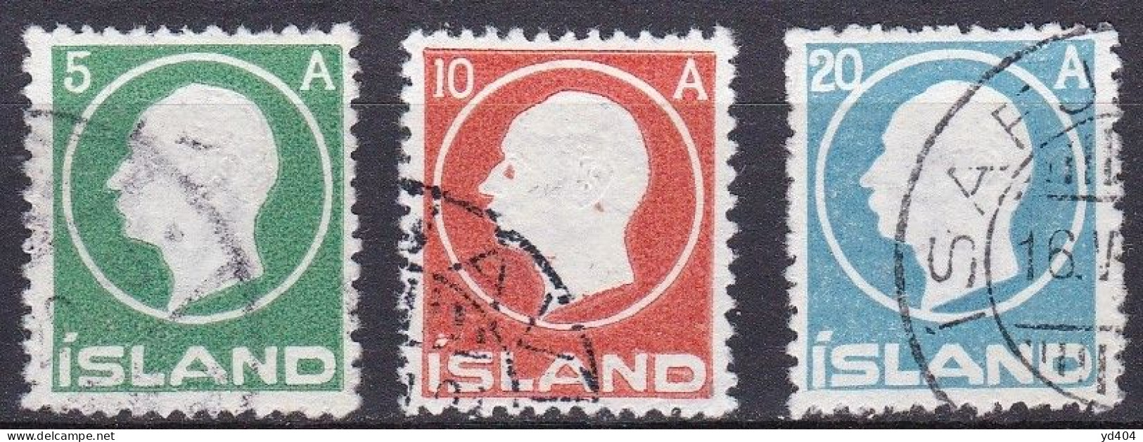 IS012F – ISLANDE – ICELAND – 1912 – KING FRDERIK VIII – SG # 102/4 USED 46 € - Usati