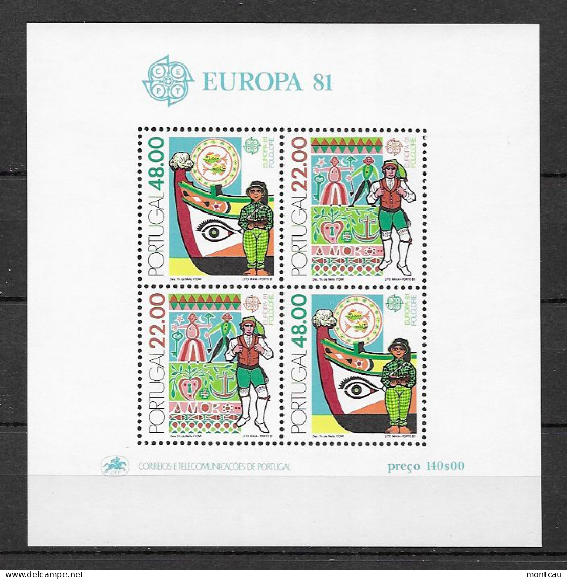 Portugal 1981.  Europa Mi BL32  (**) - 1981