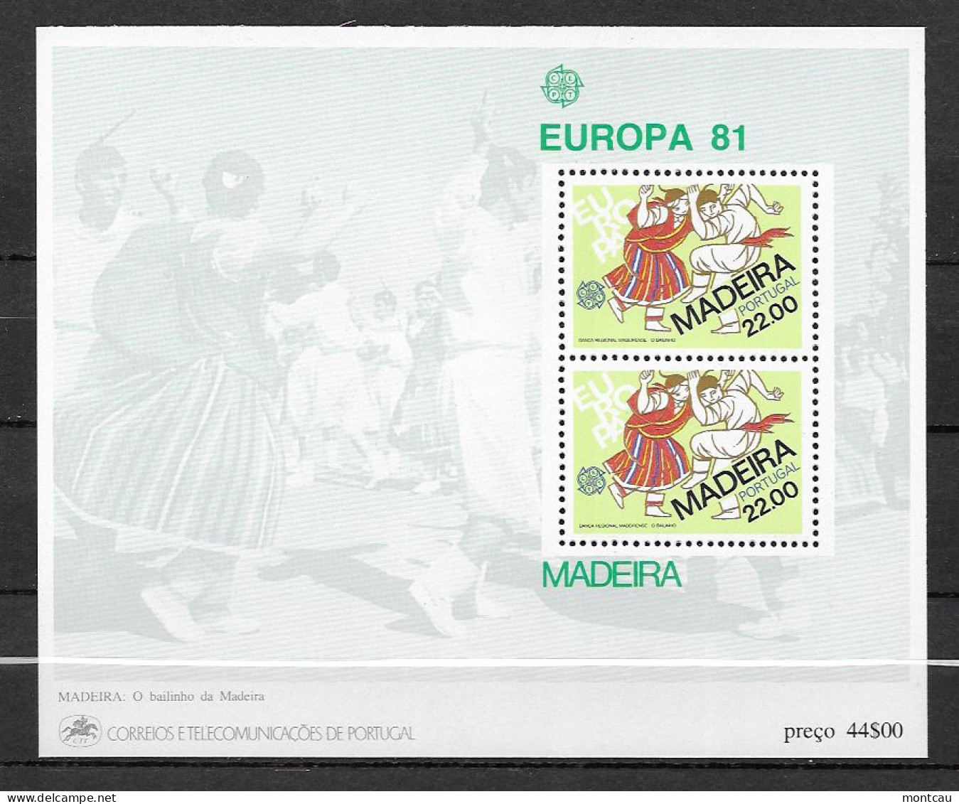 Madeira 1981.  Europa Mi BL2  (**) - Horta