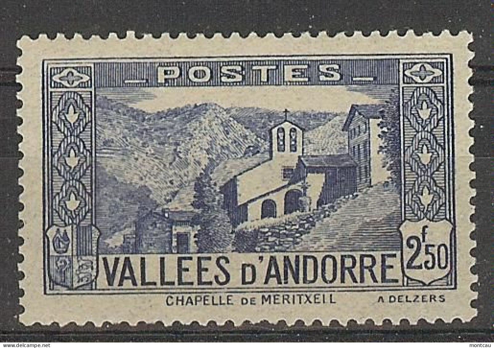 Andorra Fran. 1937 Paisajes 2,50 F Ed:89 (*) - Nuevos
