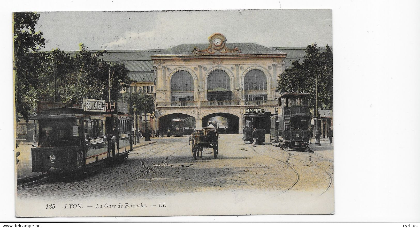 CPA - LYON - LA GARE DE PERRACHE - Tramway - Lyon 6