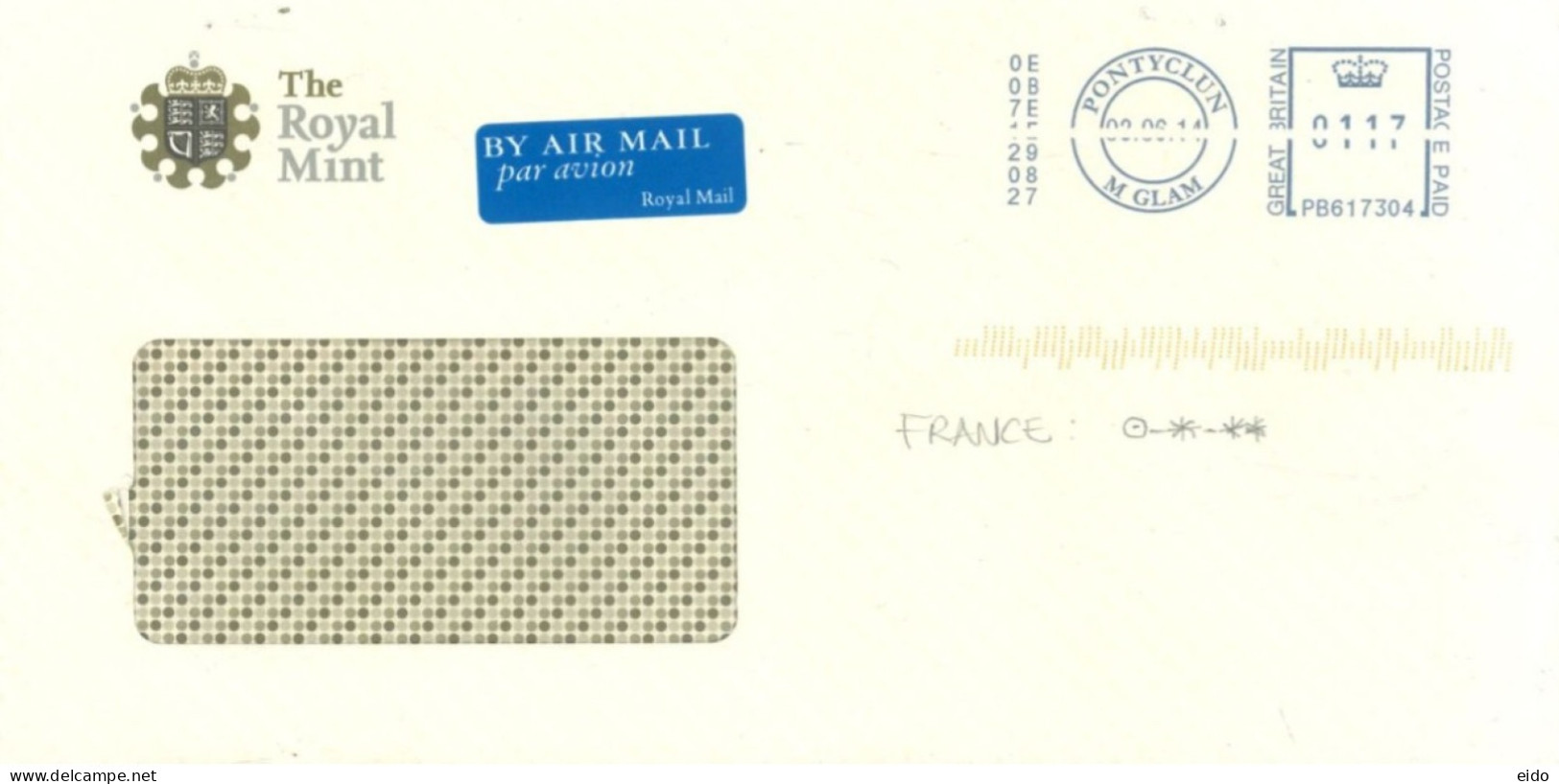 GREAT BRITAIN. - 2014, POSTAGE PAID FRANKING MACHINE COVER TO DUBAI. - Lettres & Documents