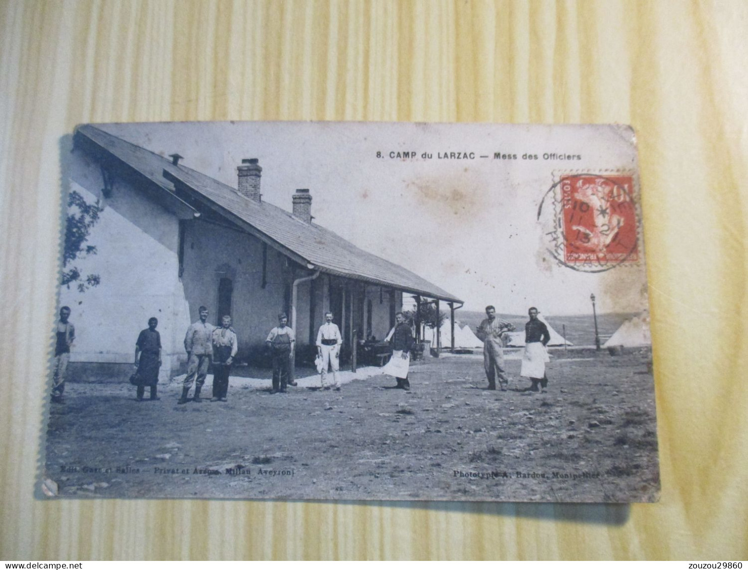 CPA La Cavalerie (12).Le Camp Du Larzac - Mess Des Officiers - Carte Animée, Oblitérée Le 11/02/1913. - La Cavalerie