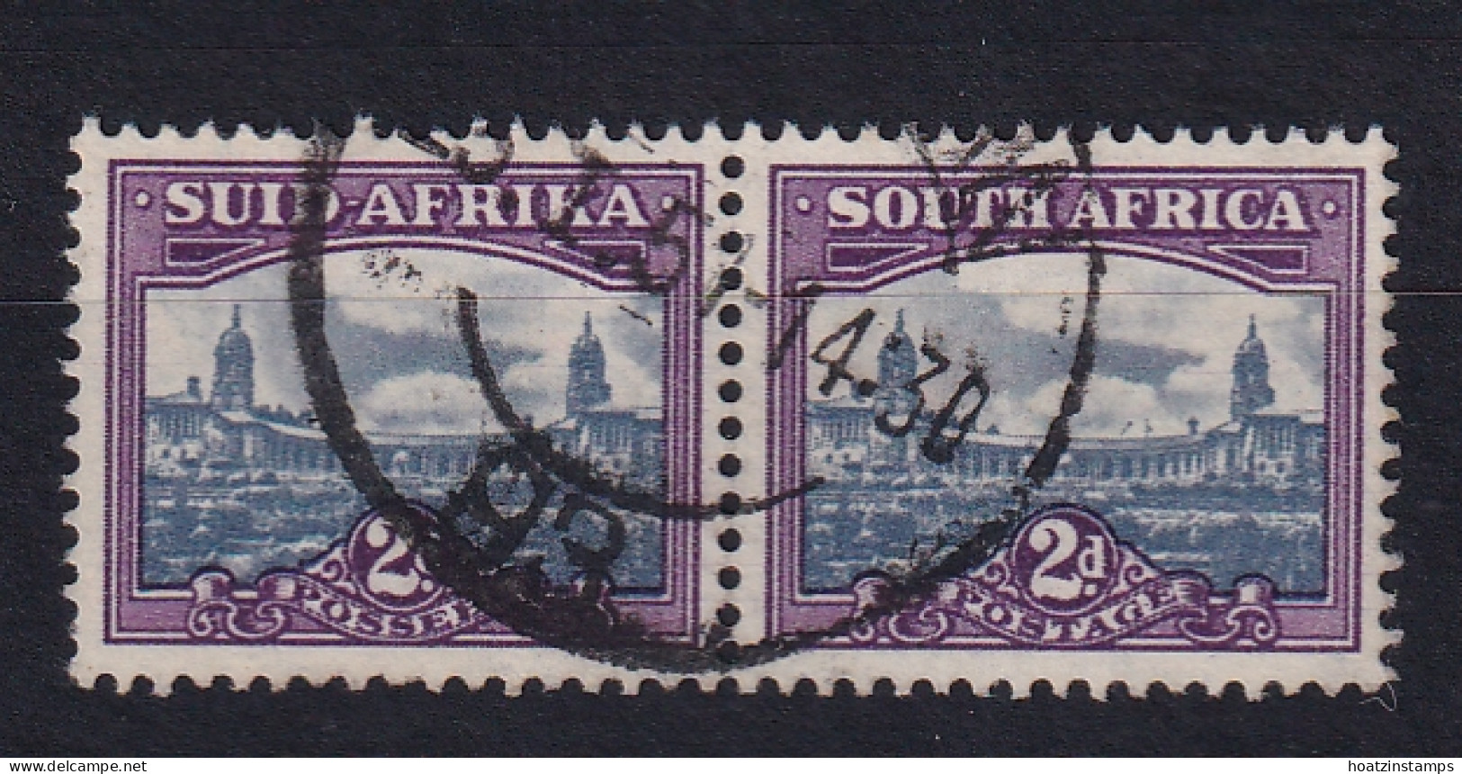 South Africa: 1950/51   Union Buildings    SG134    2d       Used Pair - Gebruikt