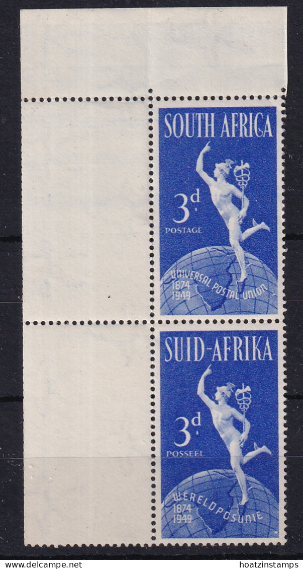 South Africa: 1949   U.P.U.  SG130a   3d  [Serif On 'C']   MNH Pair - Nuovi