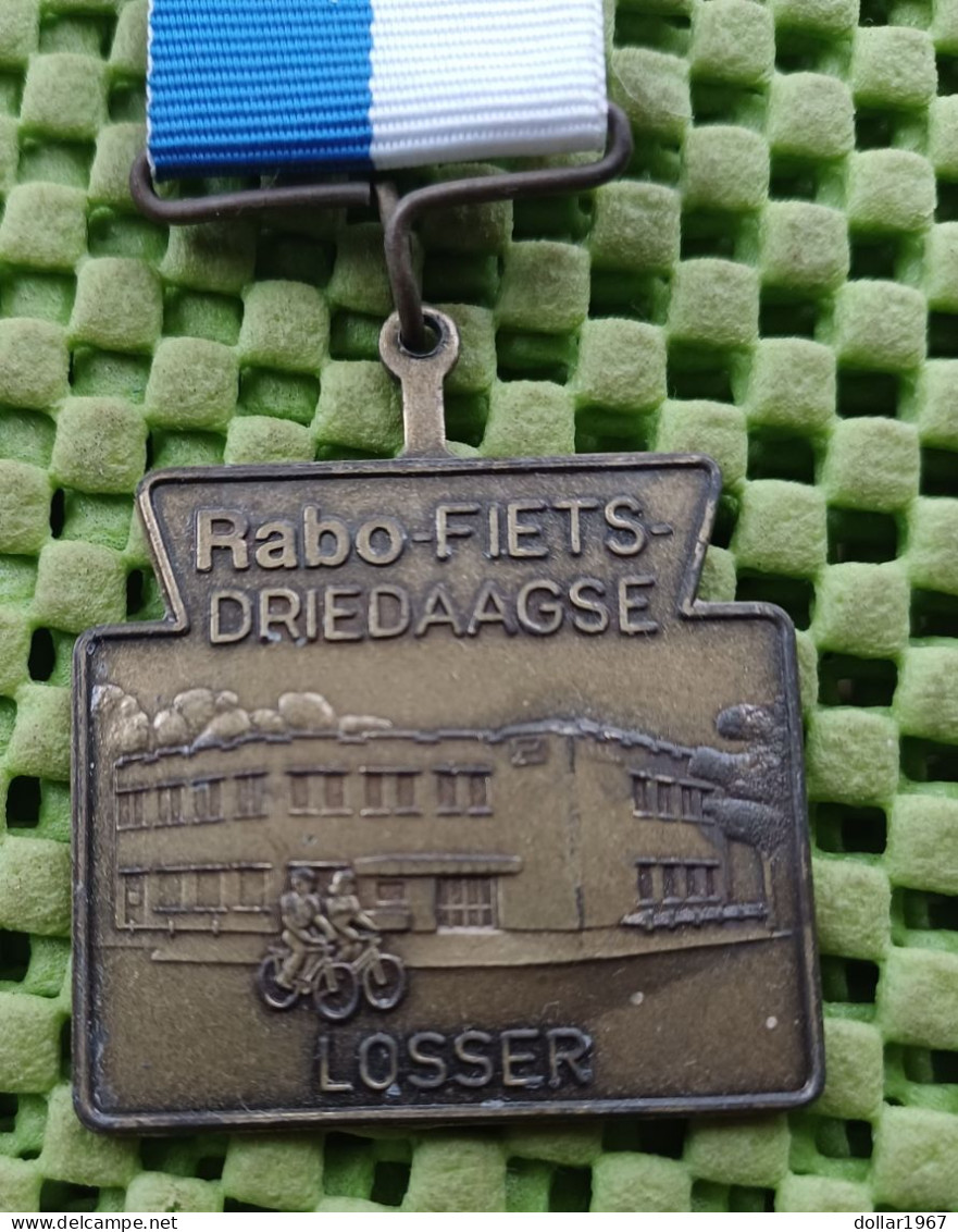 Medaille -  Rabo - Fiets Driedaagse Losser -  Original Foto  !!  Medallion  Dutch - Royaux/De Noblesse