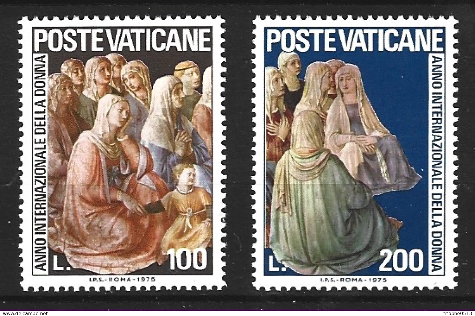 VATICAN. N°609-10 De 1975. Tableau De Beato Angelico/Année Internationale De La Femme. - Madonne