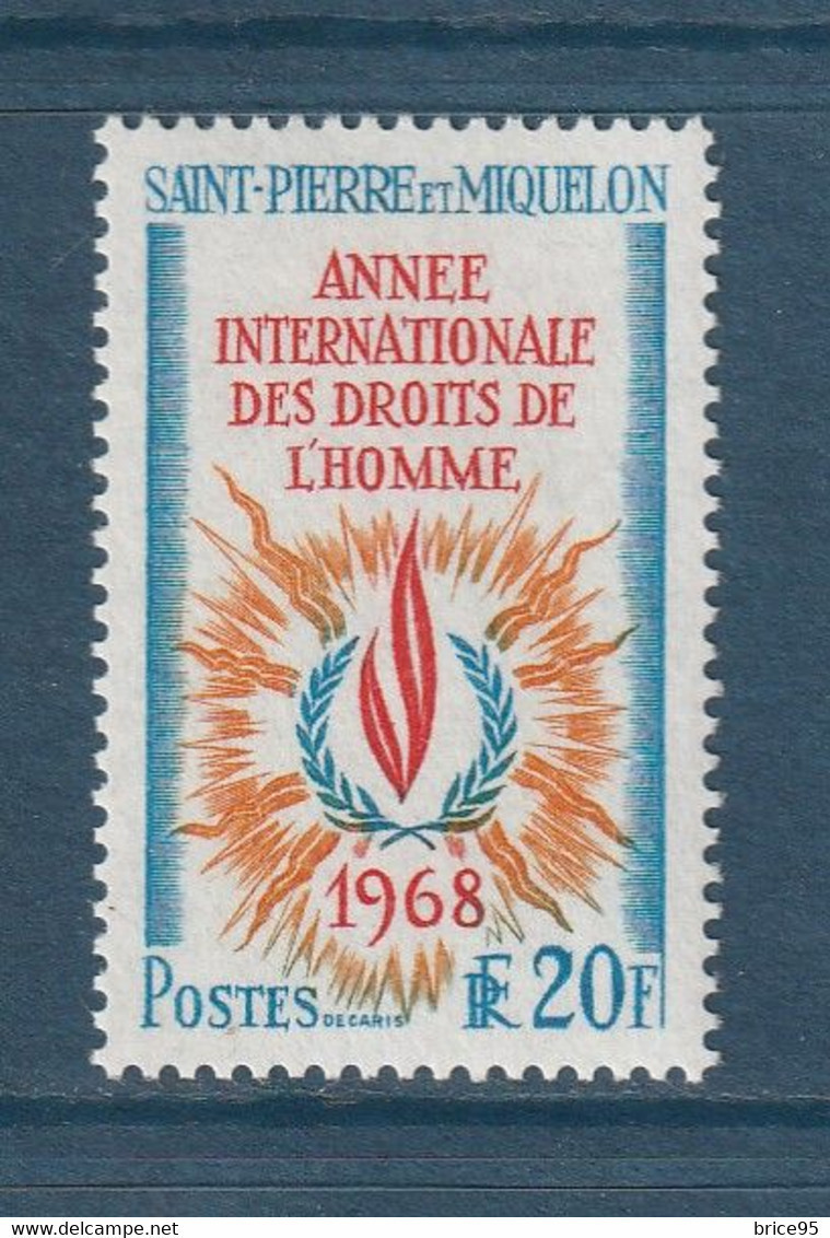 Saint Pierre Et Miquelon - YT N° 384 ** - Neuf Sans Charnière - 1968 - Unused Stamps