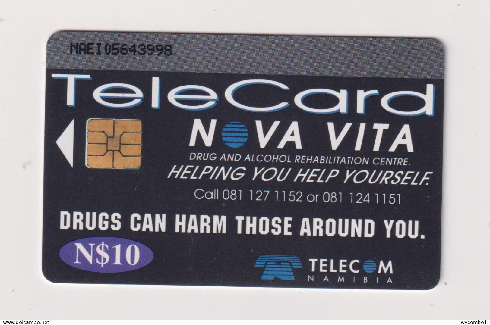NAMIBIA  - Drugs Can Harm Chip Phonecard - Namibië